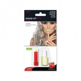 Fluorescerende lippenstift en nagellak set