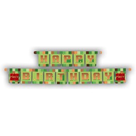 Minecraft Happy Birthday Slinger - (160 x 13 cm)