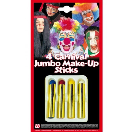 Set de 4 Barras Maquillaje Carnaval Grandes