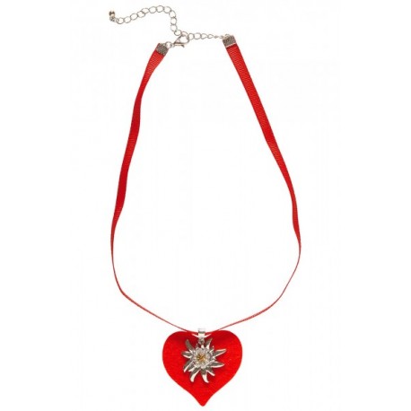 Collar Corazón y Edelweiss