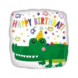Krokodil Happy Birthday Ballon - (45 cm)