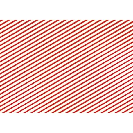 Papel Regalo Rayas Rojas 70 x 200 cm
