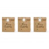 3 Bolsitas Merry Christmas de Kraft 25 x 11 x 27 cm