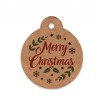20 Tarjetas Blanca Bola de Abeto Merry Christmas 4,7 cm