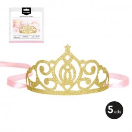Gouden Glitter Tiaras