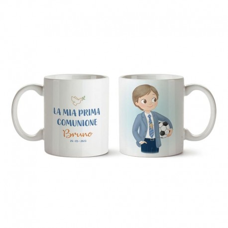 Taza La Mia Prima Comunione Niño Con Pelota