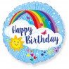 Globo Happy Birthday Arco Iris 45 cm