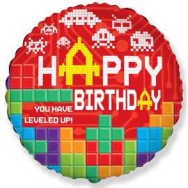 Globo Happy Birthday Videojuegos 45 cm