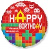 Globo Happy Birthday Videojuegos 45 cm