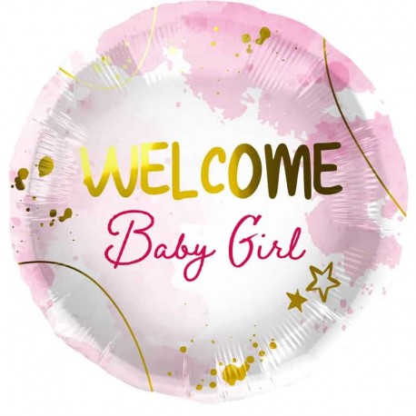 Globo Welcome Baby Girl 45 cm