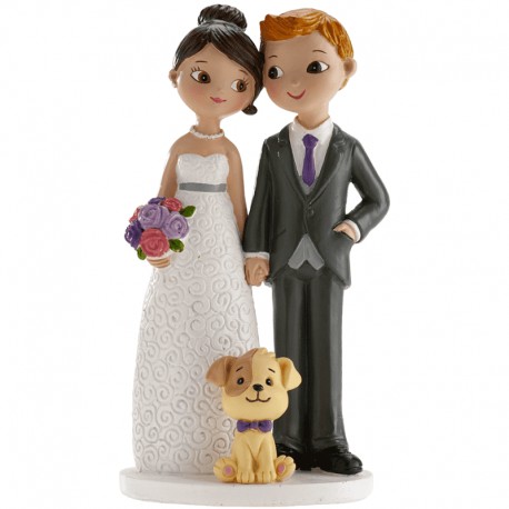 Figura Boda Con Perro 16 cm