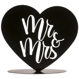 Metalen Mr&Mrs figuur 22x18 cm