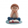 Figura Comunión Niño Leyendo Biblia Clay 8 Cm