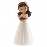 Figura Comunión Niña Con Diadema 13 Cm