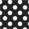 16 Servetten Met Wiite Polka Dots 33 cm