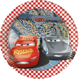 Cars 3 Bordjes - 8 stuks (20 cm)