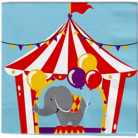 Circus Olifant Ballonnen Servetten - 16 stuks (33 cm)