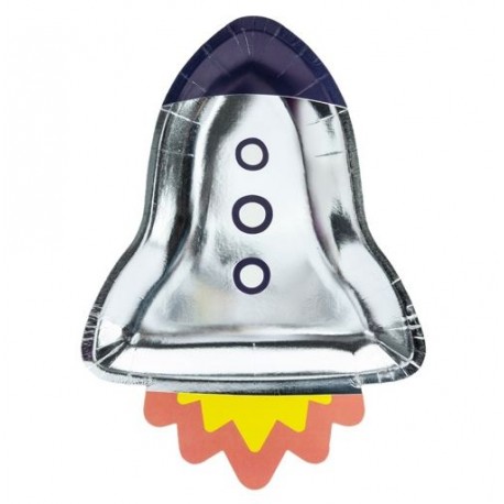 Bordjes Space Rocket Feestje - 6 Stuks (21,5x29,5cm)