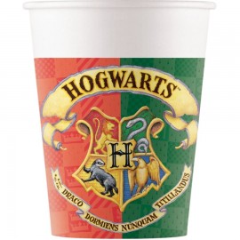 8 Vasos Harry Potter de Papel 200 ml