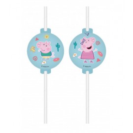 Peppa Pig Papieren Rietjes - 4 stuks