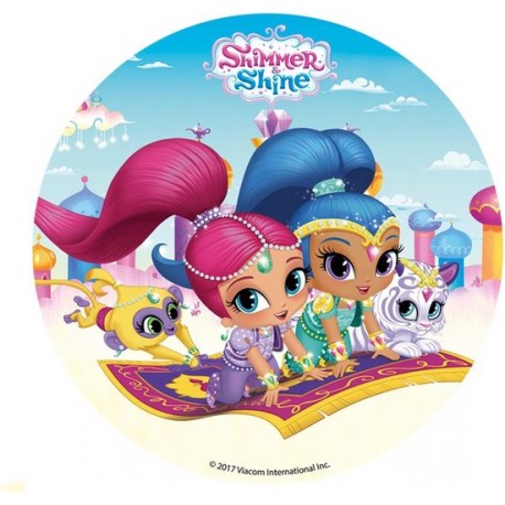 shimmer en shine eetbare taart print bestellen kopen online