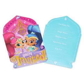 Shimmer en Shine Uitnodiging - 8 stuks