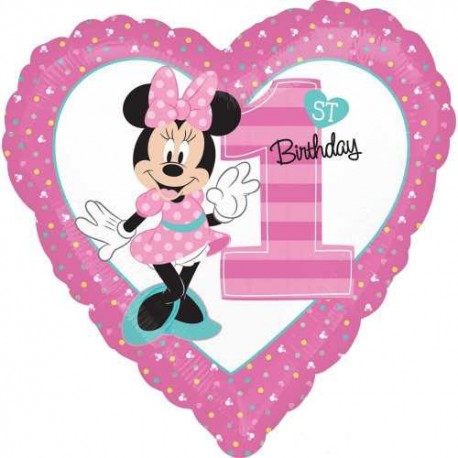 Minnie Eerste Verjaardag Ballon online bestellen