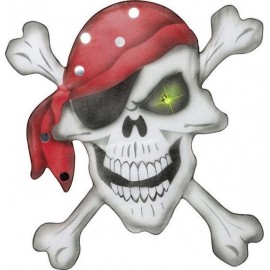 Calavera Pirata con Huesos Cruzados