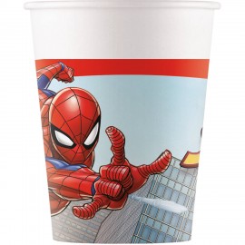 8 papieren Spiderman drinkbekers te koop