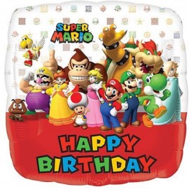 Super Mario Happy Birthday Ballon