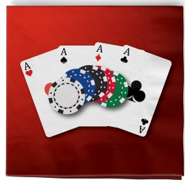 Casino Servetten - 16 Stuks (33 cm)