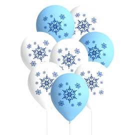 8 Sneeuwvlokken Ballonnen