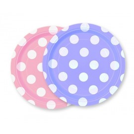 Borden met polkadots - 8 stuks 17,7 cm