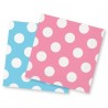 16 Servetten Met Wiite Polka Dots 33 cm