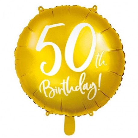 Globo 50 años Dorado Metalizado