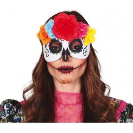 Antifaz Catrina Con Flores