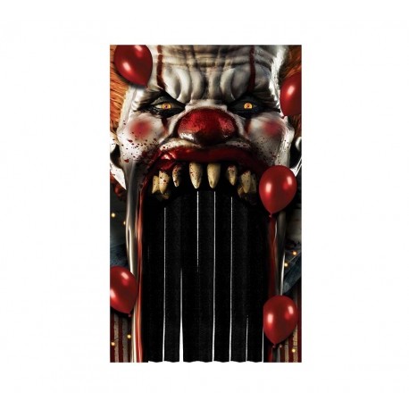 Terror Clown Gordijn 145X240 cm