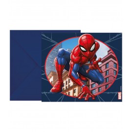 Spiderman Uitnodigingen - 6 stuks