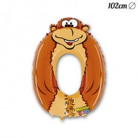 Ballon Number 0 Gorilla Folie 102 cm