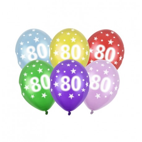 Globos Números 80 Látex 30 cm