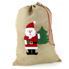 Kerstman Jute Zak Kerstdecoratie 50 X 0.20 X 70 Cm