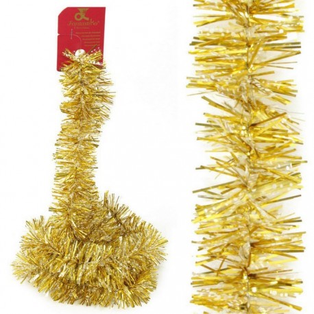 Mini Boa Goud en Sneeuw Kerstdecoratie 150 X 5 X 5 Cm