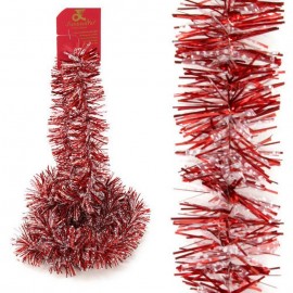 Mini Boa Rood en Sneeuw Kerstdecoratie 150 X 5 X 5 Cm