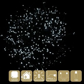 8 functie wit lichtgordijn met 160 lampjes