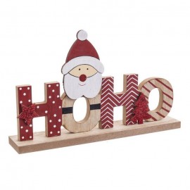 Decoratie Kerstman Hout Rood 4 X 21.50 X 13 Cm