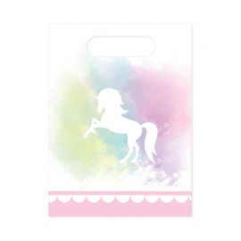 Roze Unicorn Traktatiezakjes - 6 stuks