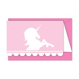 Goedkope Roze Unicorn Uitnodigingen Bestellen