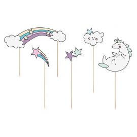 Unicorn Cake Topper - 5 stuks