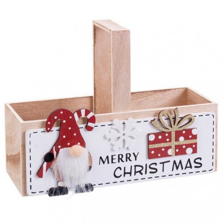 Houten Kerstman Doos 22 X 17 X 7 Cm