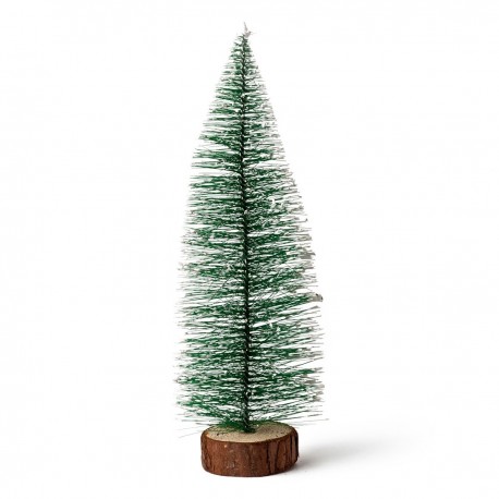 Kerstboom 25cm houten voet 25x9x9cm